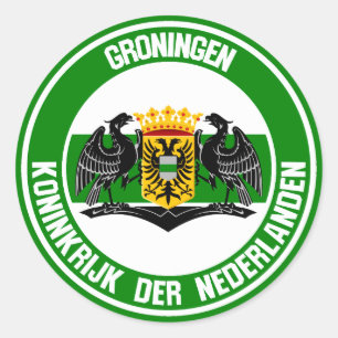 Sticker Rond Emblème rond Groningue