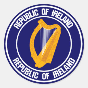 Sticker Rond Emblème rond irlandais