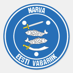Sticker Rond Emblème Rond Narva
