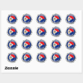 Sticker Rond Emblème rond Sint Maarten (Feuille)