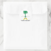 Sticker Rond Emblème saoudien (Sac)