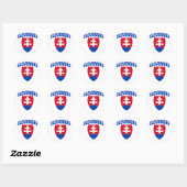 Sticker Rond Emblème slovaque (Feuille)