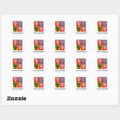 Sticker Rond Emblème tchèque (Feuille)