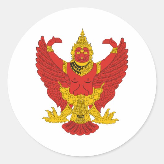 Sticker Rond Emblème Thaïlande (Devant)