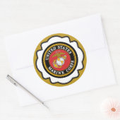 Sticker Rond Emblème USMC (Enveloppe)