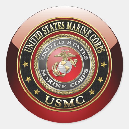 Sticker Rond Emblème USMC [Edition spéciale] [3D] (Devant)