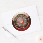 Sticker Rond Emblème USMC [Edition spéciale] [3D] (Enveloppe)