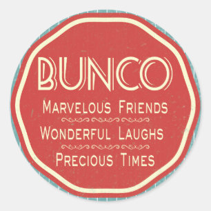 Sticker Rond Emblème Vintage Bunco