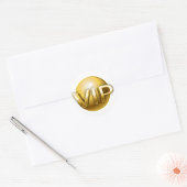 Sticker Rond Emblème VIP Luxe 3D Or