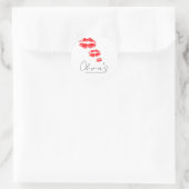 Sticker Rond Embrasse la douche nuptiale (Sac)