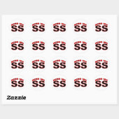 Sticker Rond Embrasse ma SS (Feuille)