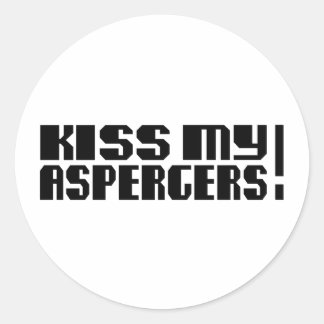 Sticker Rond Embrasse mes Aspergers ! (Mois de l'autisme)
