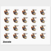 Sticker Rond Embrasse mes grits - mec moto (Feuille)