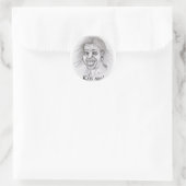 Sticker Rond Embrasse-moi ! - Bleistiftzeichnung (Sac)