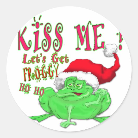 Sticker Rond Embrasse-moi et Froggy (Devant)