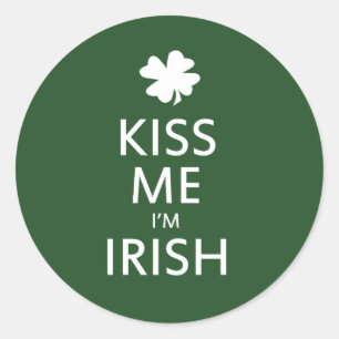 Sticker Rond Embrasse-moi Im Irish