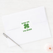Sticker Rond Embrasse-moi, je suis irlandais (Enveloppe)