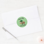 Sticker Rond Embrasse-moi Je suis Irlandais Yak (Enveloppe)