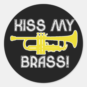 Sticker Rond Embrasse Mon Laiton !