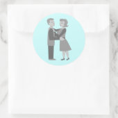 Sticker Rond Embrasser classique (Sac)