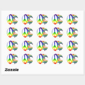 Sticker Rond embrasser un hippie (Feuille)