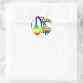 Sticker Rond embrasser un hippie (Sac)