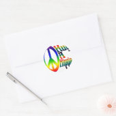 Sticker Rond embrasser un hippie (Enveloppe)