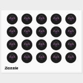 Sticker Rond Embrassez Goth Skeleton Heart (Feuille)