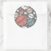 Sticker Rond Embrassez L'Impression Et Le Motif Coeur (Sac)