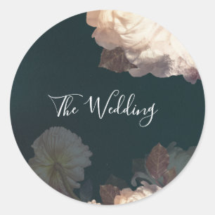 Sticker Rond Emerald Antique Vintage Wedding