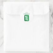 Sticker Rond Emerald Birthstone (Sac)