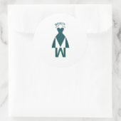 Sticker Rond Emerald Gown Silhouette (Sac)