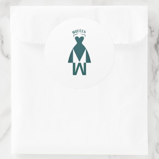 Sticker Rond Emerald Gown Silhouette (Sac)