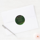 Sticker Rond Emerald Green Gold Agate Marbre Enregistrer la dat (Enveloppe)