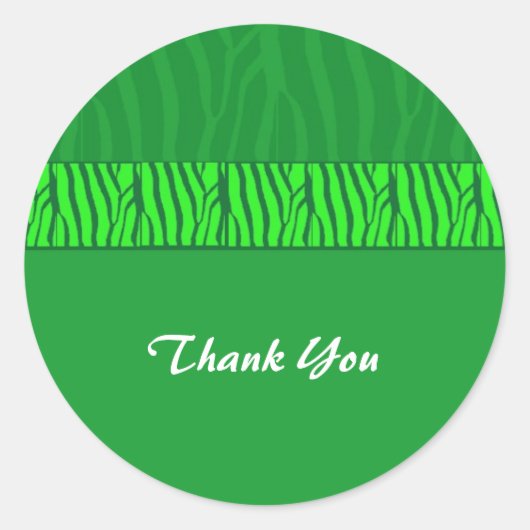 Sticker Rond Emerald Green Merci (Devant)