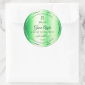 Sticker Rond Emerald Green Parties scintillant douce Produit Ét (Sac)