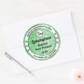 Sticker Rond Emerald Green Sparkle Parties scintillant Logo Éti (Enveloppe)
