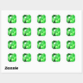 Sticker Rond Emerald, vert vif (Feuille)