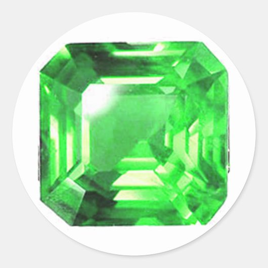 Sticker Rond Emerald, vert vif (Devant)