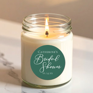 Sticker Rond Émeraude Fête des mariées verte Écran blanc person