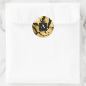 Sticker Rond Émergence Silencieuse | Design Abstrait Or Moderne (Sac)
