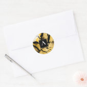 Sticker Rond Émergence Silencieuse | Design Abstrait Or Moderne (Enveloppe)