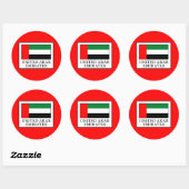 Sticker Rond Émirats arabes unis (Feuille)
