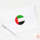 Sticker Rond Emirats Arabes Unis Drapeau de haute qualité (Enveloppe)