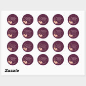 Sticker Rond Emma By Jane Austen Citation I - Style mignon (Feuille)