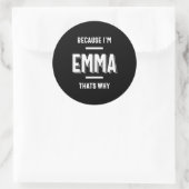Sticker Rond Emma Nom Femme Personnalisée Fille (Sac)