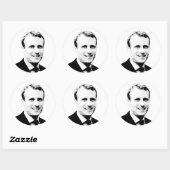 Sticker Rond Emmanuel Macron (Feuille)