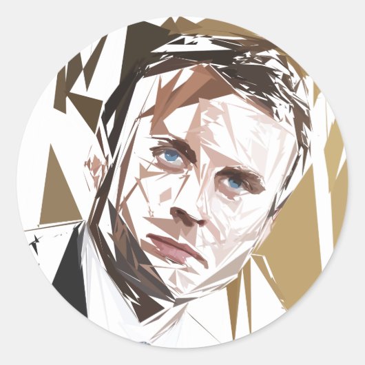 Sticker Rond Emmanuel Macron (Devant)