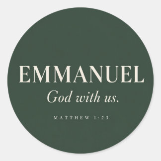 Sticker Rond EMMANUEL | Matthieu 1:23 | Noël