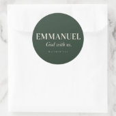 Sticker Rond EMMANUEL | Matthieu 1:23 | Noël (Sac)